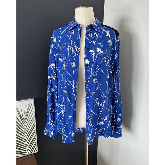 RAG & BONE Therese Blossom VISCOSE Long Sleeve BLOUSE Floral Shirt - Picture 5 of 14